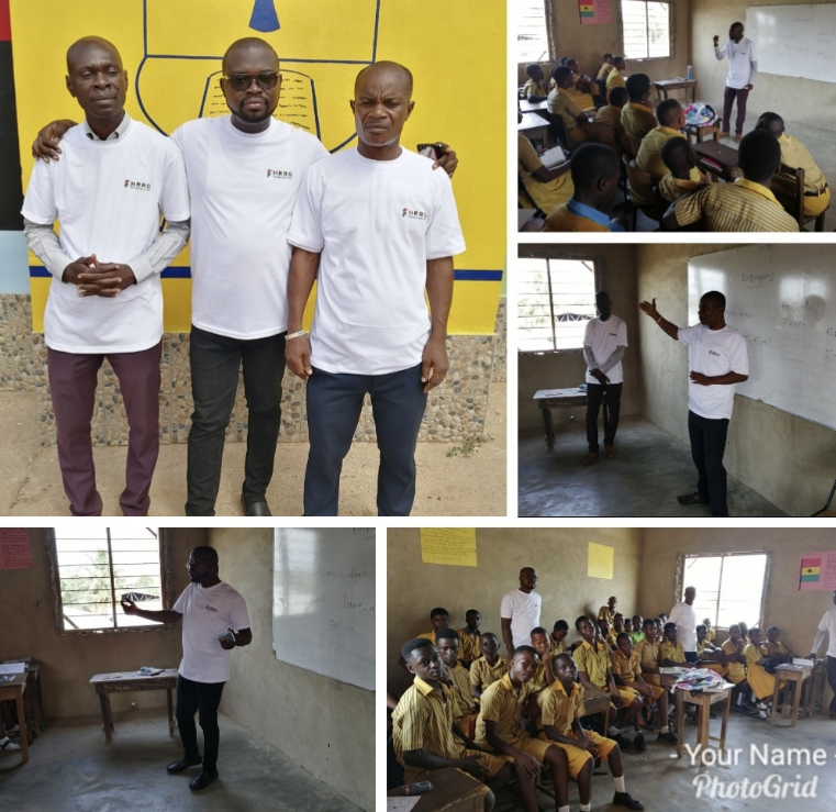 Human Rights Reporters Ghana sensitizes JHS pupils students on how to evade kidnappers